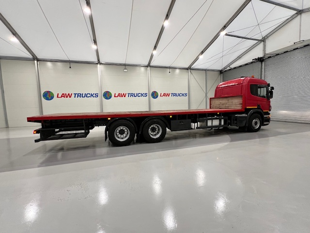 Scania P320 6×2 10 Tyre Rear Lift Flatbed