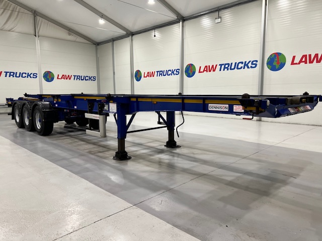 Dennison Tri Axle Sliding Skeletal Trailer BPW