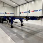 Dennison Tri Axle Sliding Skeletal Trailer BPW - thumbnail