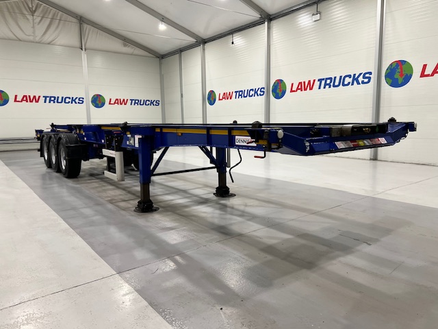 Dennison Tri Axle Sliding Skeletal Trailer BPW