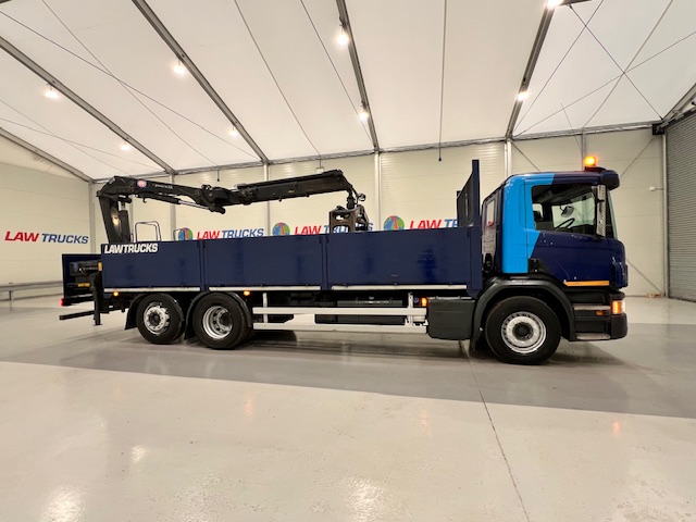 Scania P280 6×2 Rear Lift Dropside Brick Grab