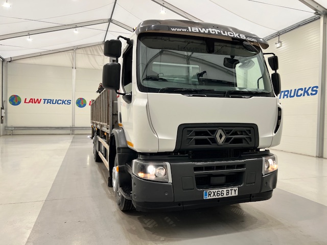 Renault C320 6×2 Day Cab Dropside with Crane