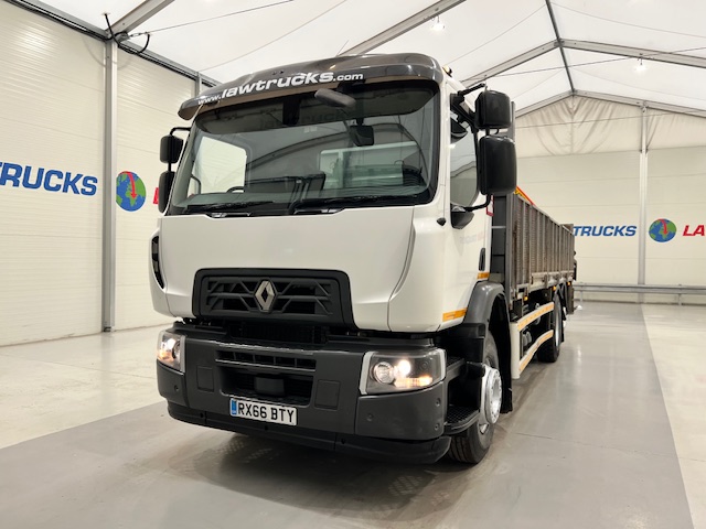 Renault C320 6×2 Day Cab Dropside with Crane