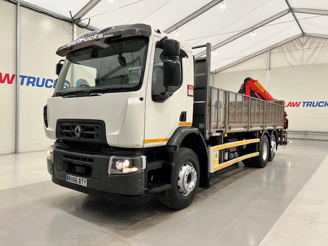 Renault C320 6×2 Day Cab Dropside with Crane