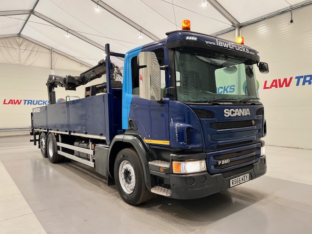 Scania P280 6×2 Rear Lift Dropside Brick Grab