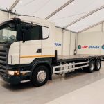 Scania R420 10 Tyre Rear Lift Flatbed - thumbnail