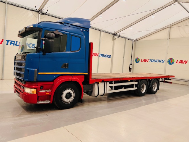Scania 144 460 10 Tyre Sleeper Cab Flatbed