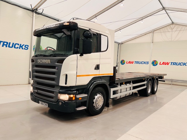 Scania R420 10 Tyre Rear Lift Flatbed