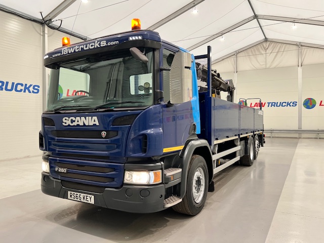 Scania P280 6×2 Rear Lift Dropside Brick Grab