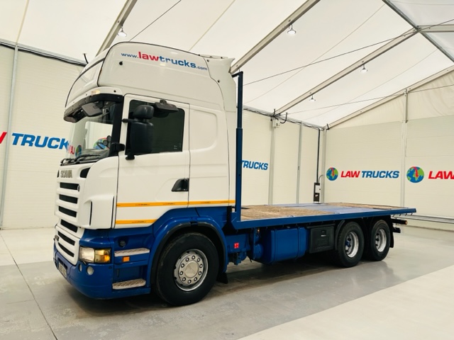Scania R480 Rear Lift Sleeper Cab Flatbed Manual