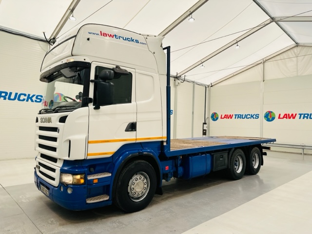 Scania R480 Rear Lift Sleeper Cab Flatbed Manual