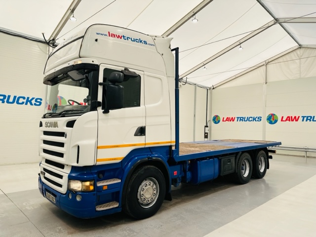 Scania R480 Rear Lift Sleeper Cab Flatbed Manual