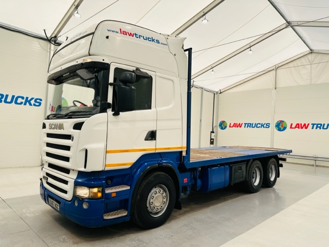 Scania R480 Rear Lift Sleeper Cab Flatbed Manual