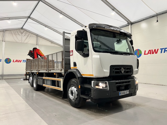 Renault C320 6×2 Day Cab Dropside with Crane