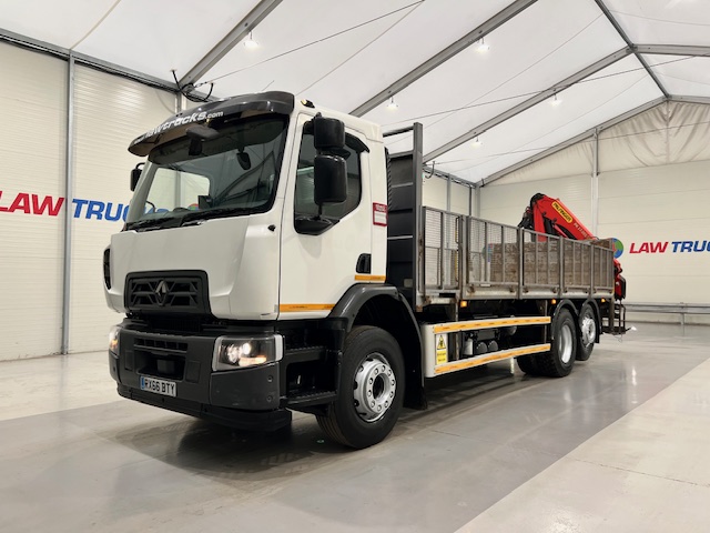 Renault C320 6×2 Day Cab Dropside with Crane