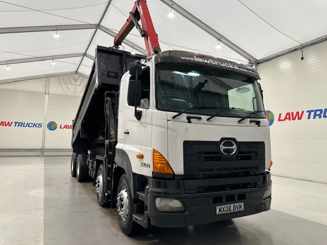 Hino 700 3241 8×4 Sleeper Cab Steel Tipper Grab