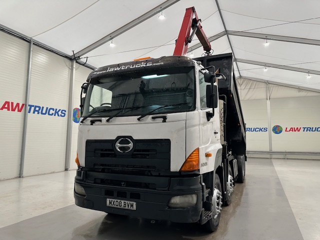 Hino 700 3241 8×4 Sleeper Cab Steel Tipper Grab