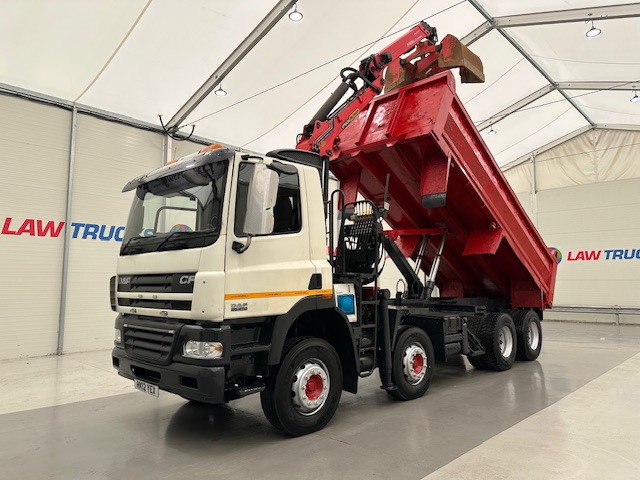DAF CF85 410 8×4 Day Cab Steel Tipper Grab