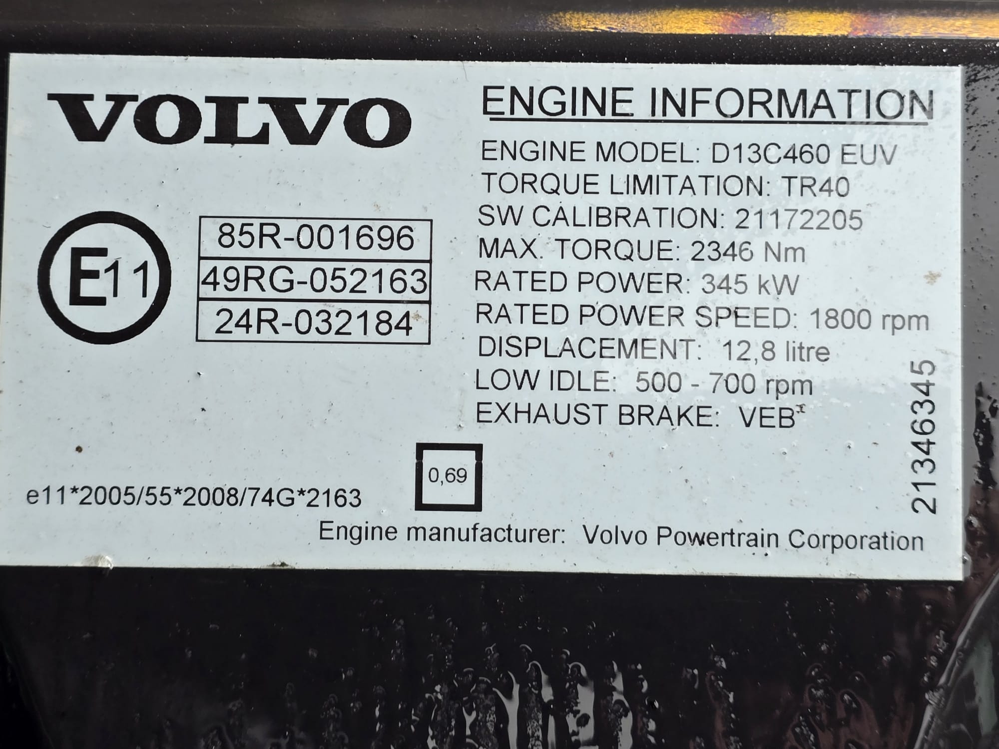 Volvo FH 460 6×2 Midlift Tractor Unit PTO