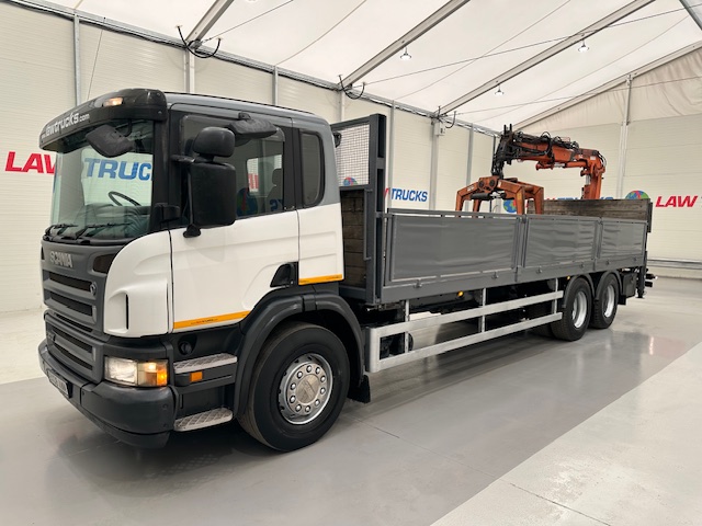 Scania P270 6×2 10 Tyre Flatbed Brick Grab