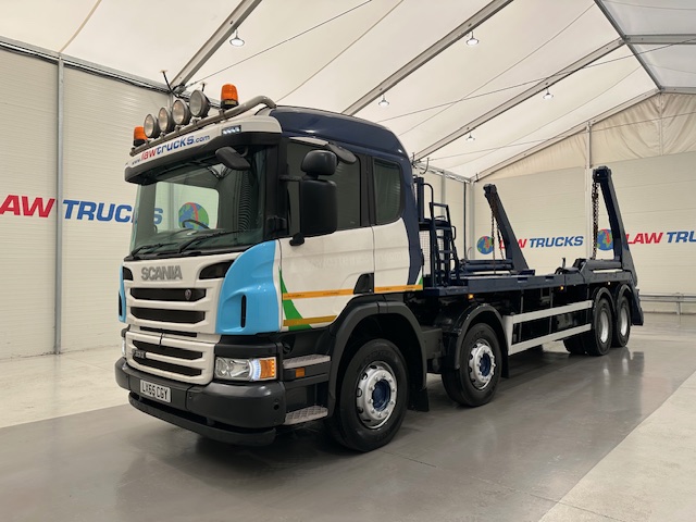 Scania P370 8×4 Sleeper Cab Skip Loader