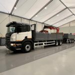 Scania P270 6×2 10 Tyre Flatbed Drawbar Brick Grab - thumbnail