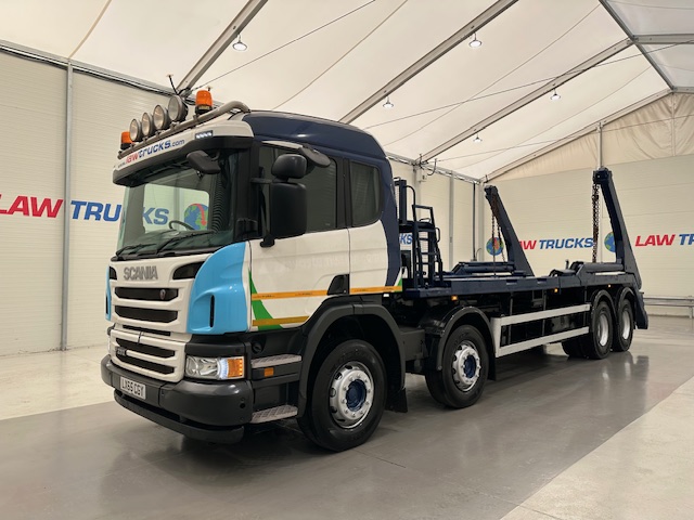 Scania P370 8×4 Sleeper Cab Skip Loader