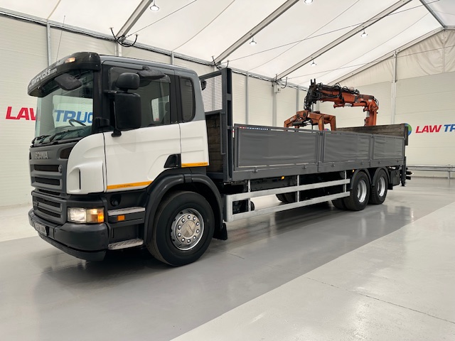 Scania P270 6×2 10 Tyre Flatbed Brick Grab