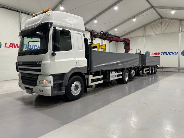 DAF CF85 460 6×2 Flatbed Drawbar Brick Grab