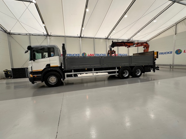 Scania P270 6×2 10 Tyre Flatbed Brick Grab