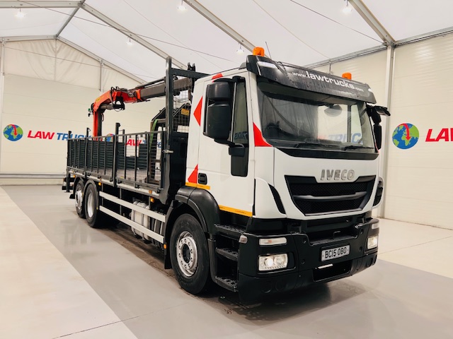 Iveco Stralis 310 Euro 6 6×2 Dropside Brick Grab