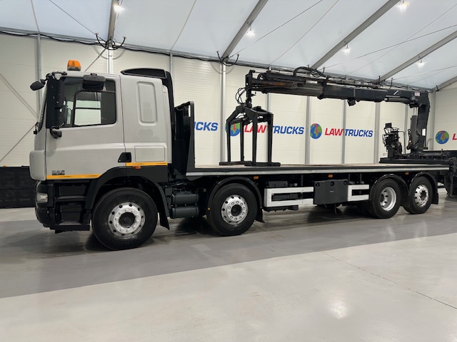 DAF CF85 360 8×2 Flatbed Brick Grab Drawbar