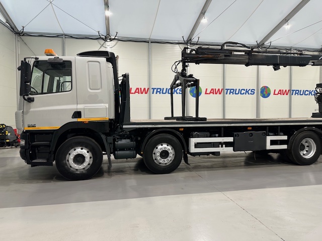 DAF CF85 360 8×2 Flatbed Brick Grab Drawbar