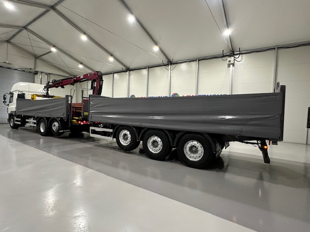 DAF CF85 460 6×2 Flatbed Drawbar Brick Grab