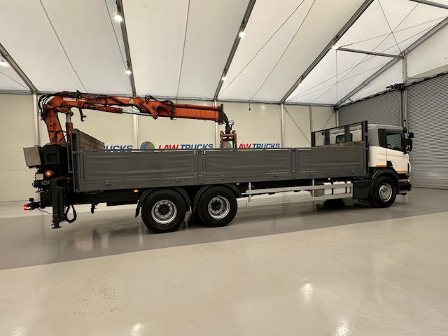 Scania P270 6×2 10 Tyre Flatbed Brick Grab