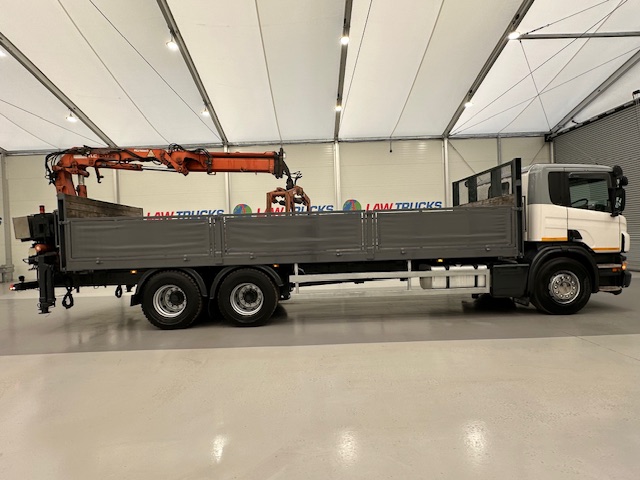 Scania P270 6×2 10 Tyre Flatbed Brick Grab