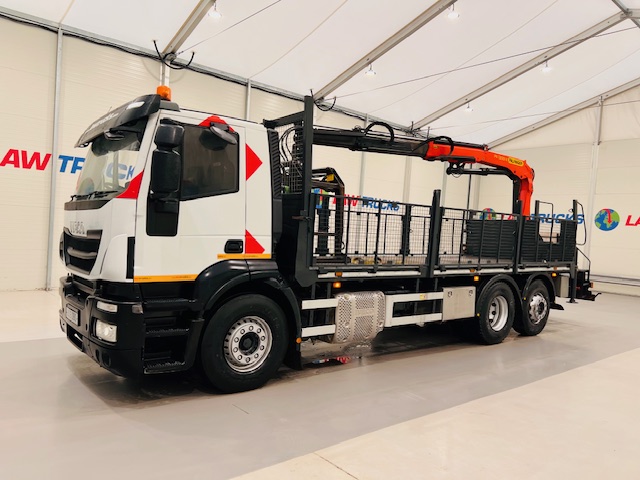 Iveco Stralis 310 Euro 6 6×2 Dropside Brick Grab