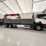 Scania P270 6×2 10 Tyre Flatbed Drawbar Brick Grab - thumbnail