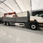 Scania P270 6×2 10 Tyre Flatbed Drawbar Brick Grab - thumbnail