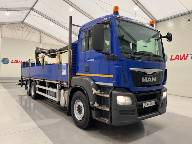 MAN TGS 26.360 6×2 Rear Lift Dropside Brick Grab Manual