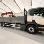 Scania P270 6×2 10 Tyre Flatbed Drawbar Brick Grab - thumbnail