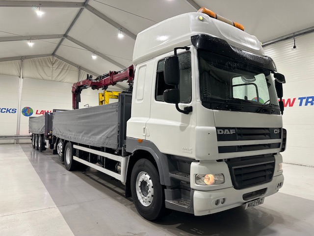DAF CF85 460 6×2 Flatbed Drawbar Brick Grab