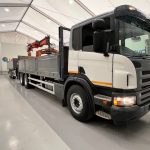 Scania P270 6×2 10 Tyre Flatbed Drawbar Brick Grab - thumbnail