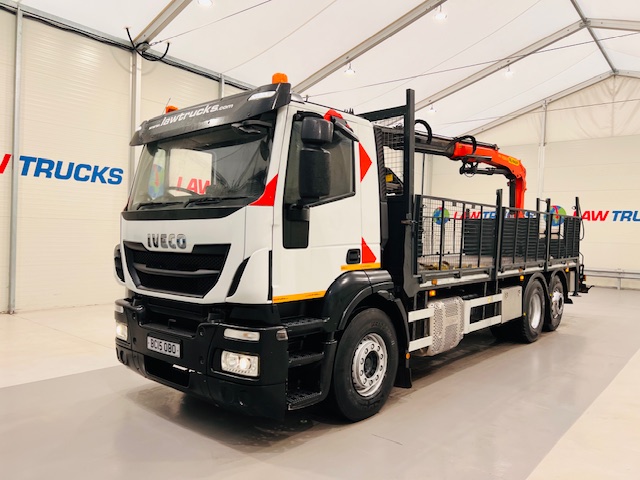 Iveco Stralis 310 Euro 6 6×2 Dropside Brick Grab