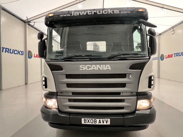 Scania P270 6×2 10 Tyre Flatbed Drawbar Brick Grab