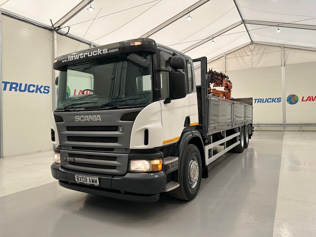 Scania P270 6×2 10 Tyre Flatbed Brick Grab