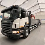 Scania P270 6×2 10 Tyre Flatbed Drawbar Brick Grab - thumbnail
