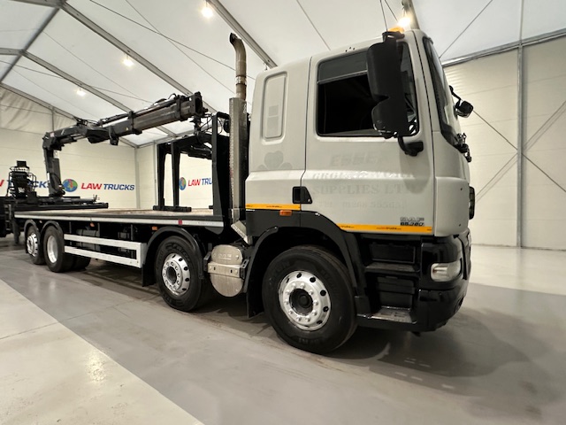 DAF CF85 360 8×2 Flatbed Brick Grab Drawbar