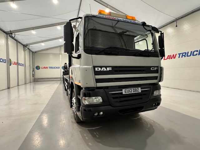 DAF CF85 360 8×2 Flatbed Brick Grab Drawbar