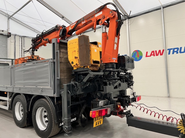 Scania P270 6×2 10 Tyre Flatbed Drawbar Brick Grab